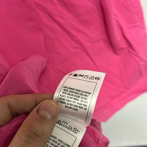 Disney Shanghai Women's Minie Mouse Graphic Print Short Sleeve Shirt Pink Large - Picture 6 of 6